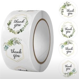 500pcs Thank You Round Sticker